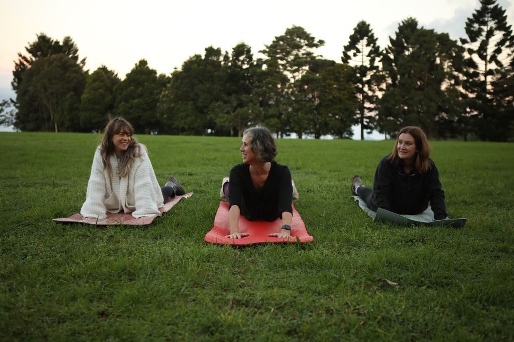 Pilates retreat outside